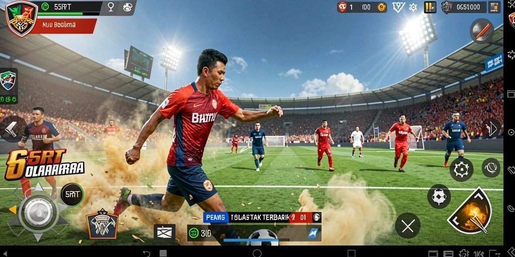 Tampilan utama 55RT menampilkan gameplay yang seru dan kompetitif.