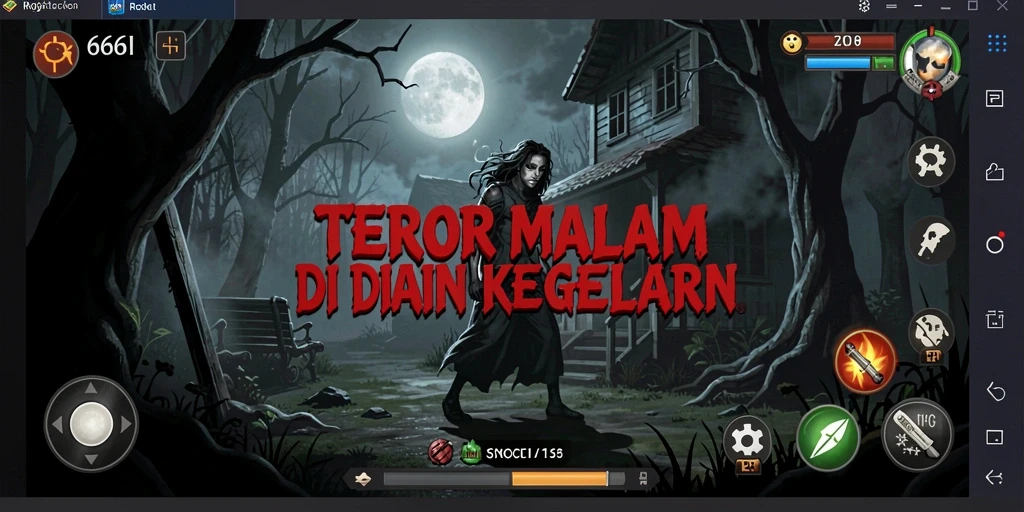 Screenshot gameplay 666I yang menampilkan suasana mencekam dan menakutkan.