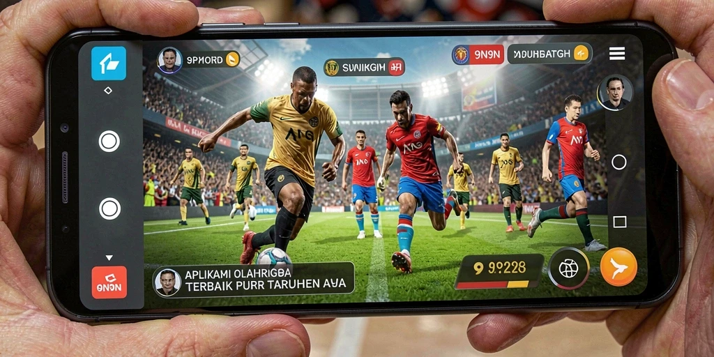 Tampilan antarmuka aplikasi 9N9N dalam taruhan olahraga.