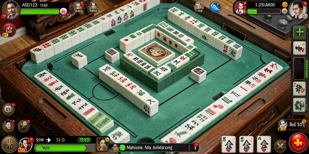 Tampilan gameplay <strong>ASD123</strong> yang memukau dan penuh strategi Mahjong.