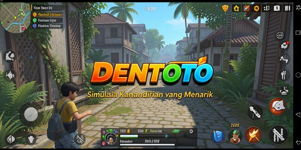 Gameplay DENTOTO menunjukkan simulasi kehidupan yang realistis dan menarik.