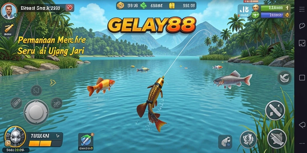 Tampilan gameplay GELAY88 yang menawan dan penuh aksi memancing.
