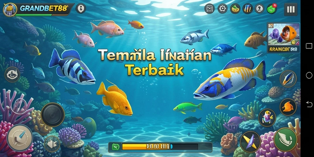 Screenshot GRANDBET88 menampilkan aksi pemancingan yang seru.