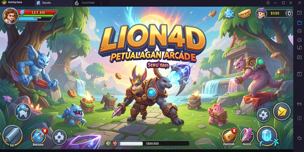 Tampilan menarik dari gameplay LION4D yang penuh action.