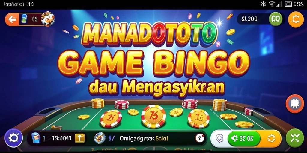 Tampilan gameplay seru dari aplikasi Bingo MANADOTOTO.