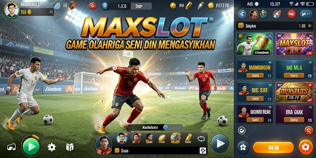 Tampilan menarik dari gameplay olahraga di MAXSLOT.