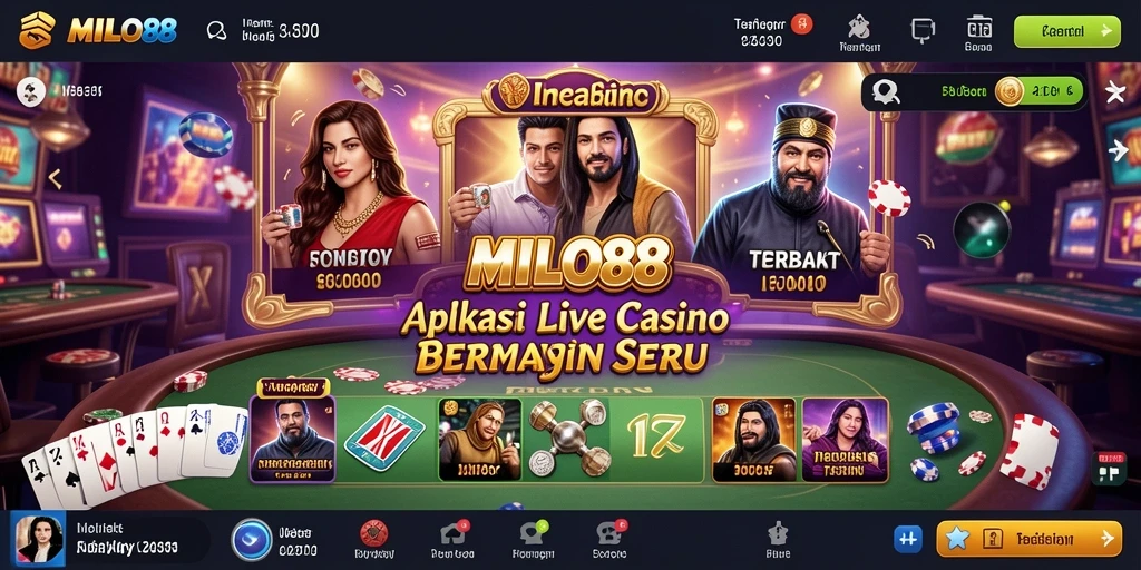 Tampilan menarik dari permainan Live Casino di MILO88.