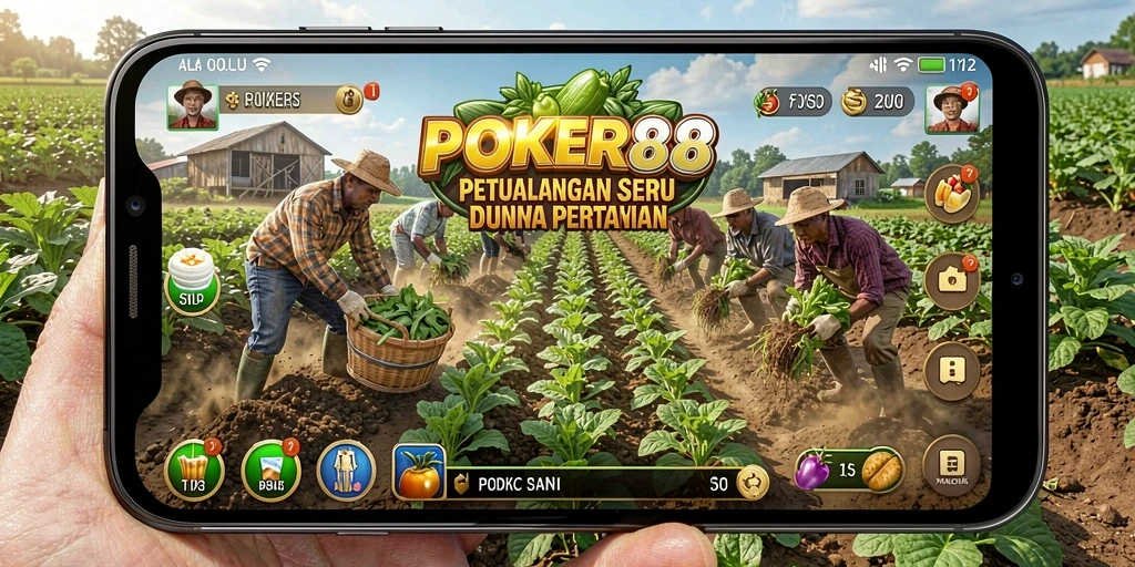 Tampilan gameplay menarik saat berkebun di POKER88.
