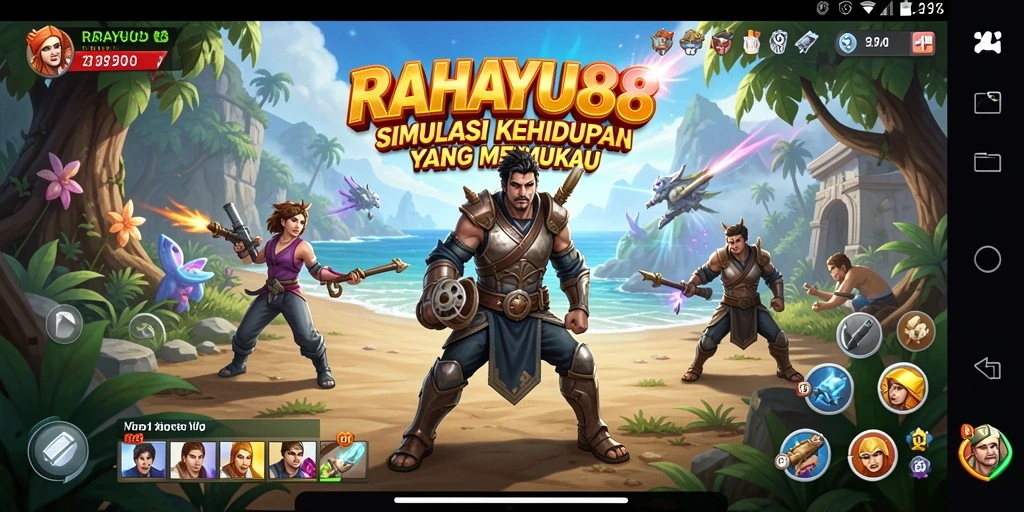 Tampilan gameplay menarik RAHAYU88 dengan karakter dan lingkungan yang hidup.