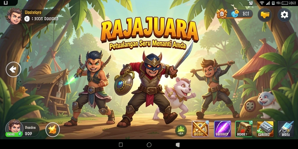 Tampilan gameplay RAJAJUARA yang memikat dan penuh aksi.