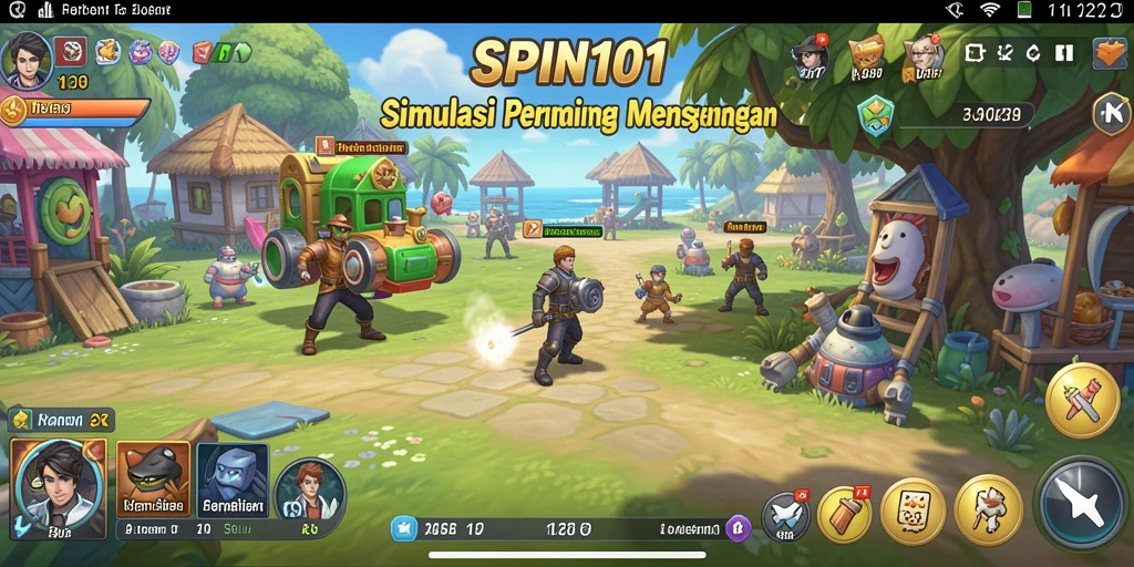 Tampilan gameplay SPIN101 yang memukau dengan interaksi mendetail.
