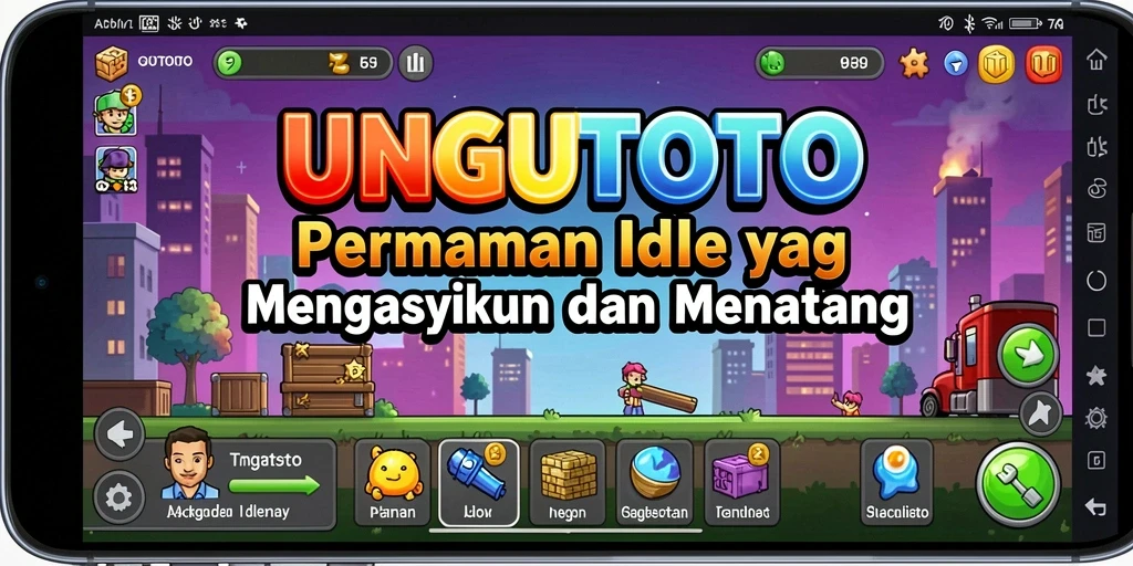 Tampilan gameplay UNGUTOTO yang menarik dan penuh warna.